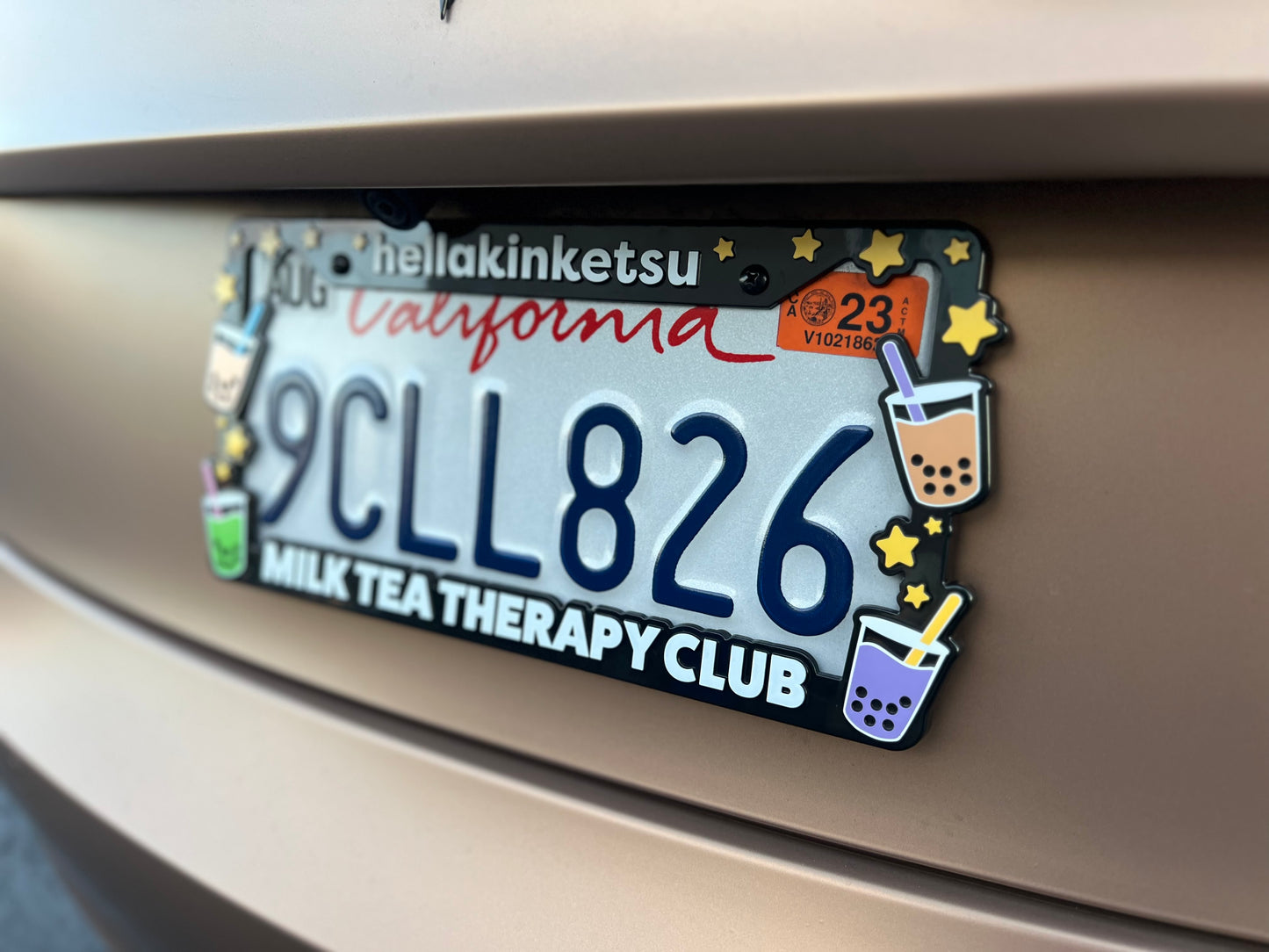 Milk Tea Therapy Club License Plate 🧋